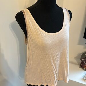 Beautiful tank with beaded sleeves American Eagle